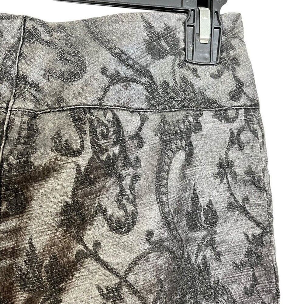 Signe Paris Y2K Whimsigoth Grunge Vintage Flare Texture Womens Pants Silver sz 2 - Picture 13 of 16